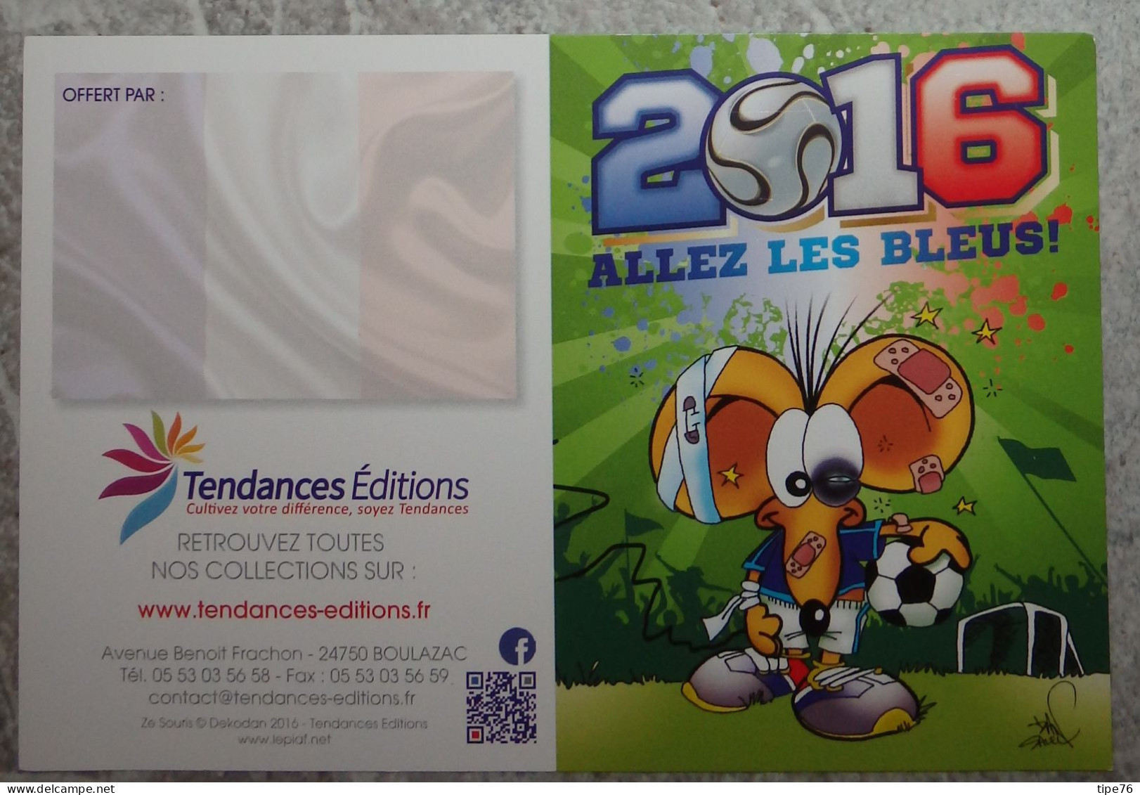 Petit Calendrier De Poche  2016 Football Ballon  Allez Les Bleus - Petit Format : 2001-...