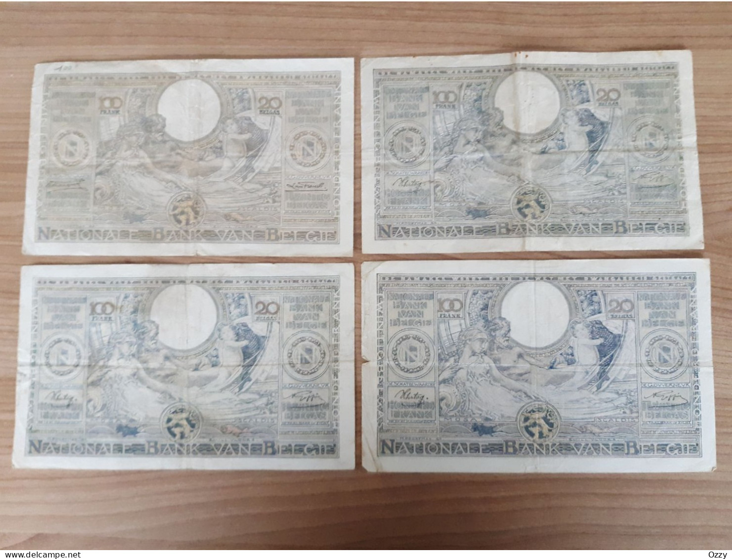 7 X 20 Belgas/100 Frank - 100 Francs & 100 Francs-20 Belgas