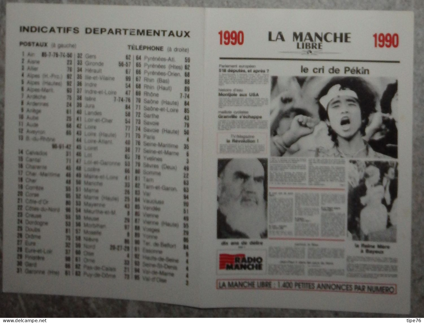 Petit Calendrier De Poche 1990 Journal La Manche Libre - Petit Format : 1981-90