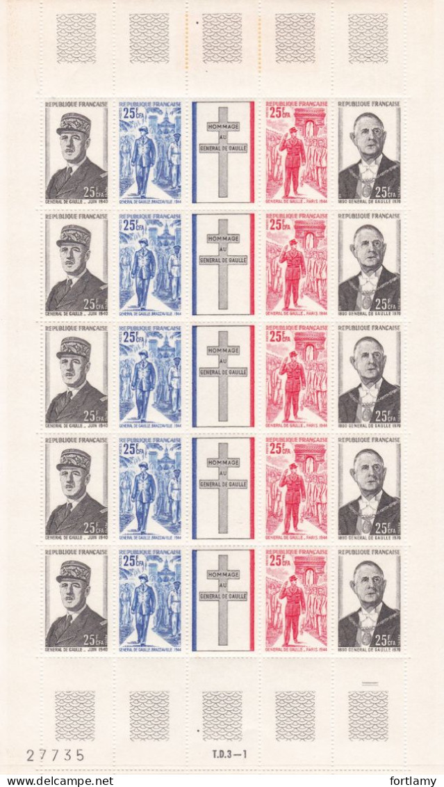 LOT 28 LA REUNION N°403A 5 BANDES ** - Unused Stamps
