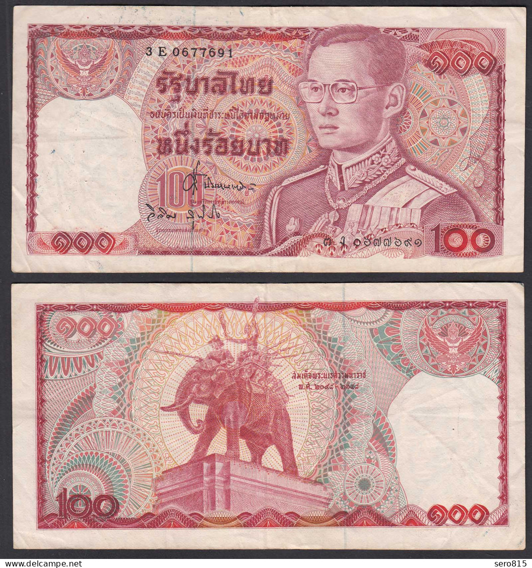 Thailand - Siam 100 Bath ND (1978) Rama IX. Sign 62 Pick 89 VF (3)   (27549 - Other - Asia