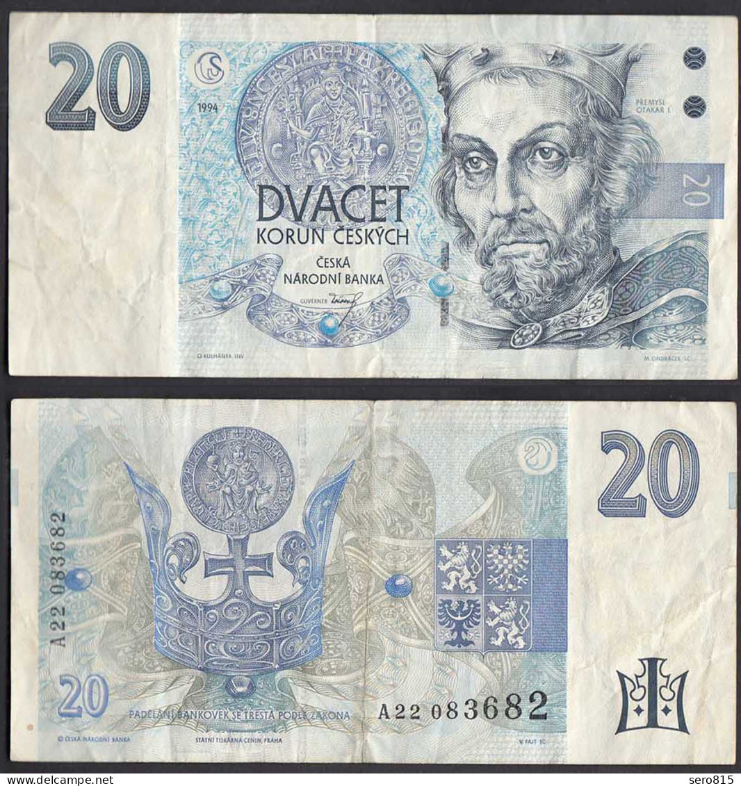 TSCHECHISCHE REPUBLIK - CZECH REPUBLIC 20 Korun 1994 F (4) Pick 10a  (27587 - República Checa