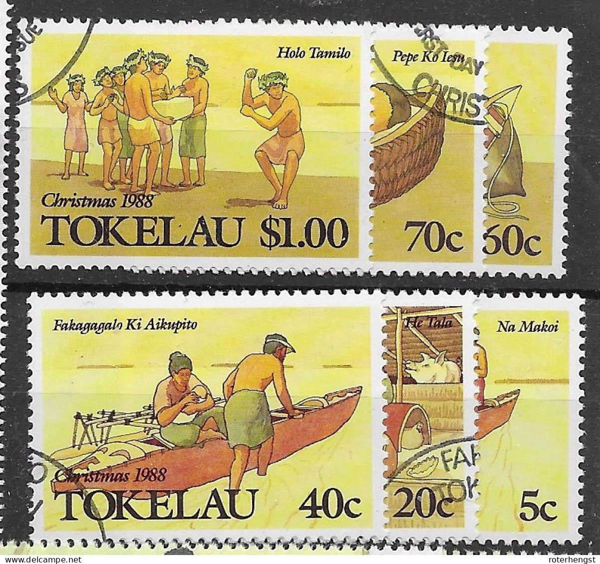 Tokelau Used Set 5,5 Euros 1989 - Tokelau