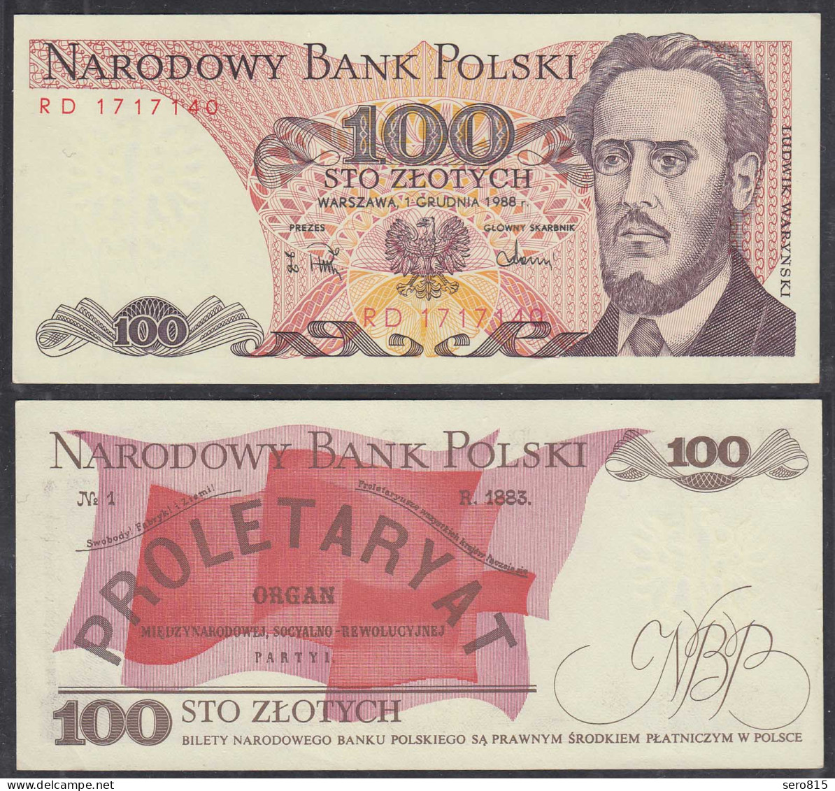 Polen - Poland 100 Zlotych 1988 Pick 143e UNC (1)    (29978 - Polen