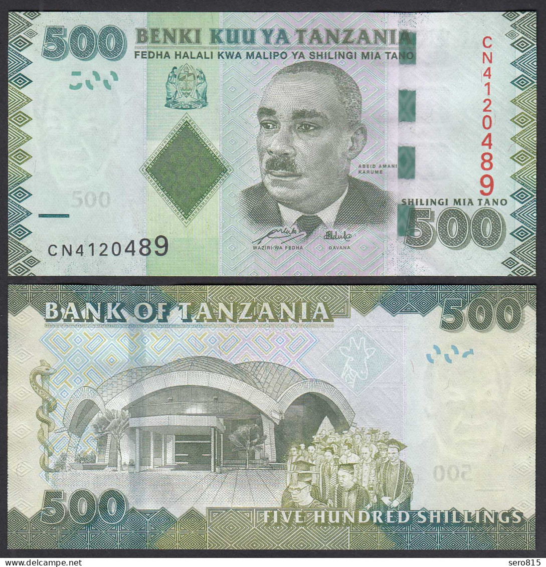 TANSANIA - TANZANIA 500 Shillingi Banknote Pick 40 UNC (1)    (29977 - Otros – Africa