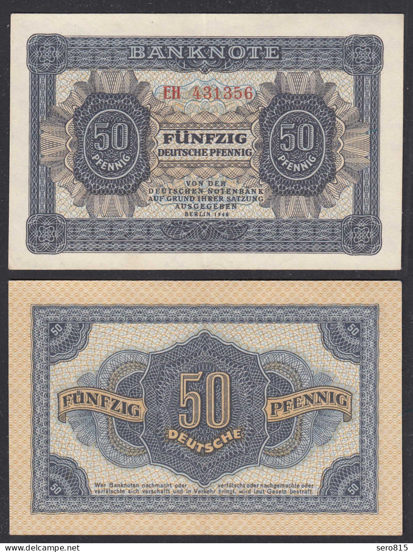 DDR 50 Pfennig 1948 Ro 339b VF+ (3+) Serie EH    (28083 - Sonstige & Ohne Zuordnung