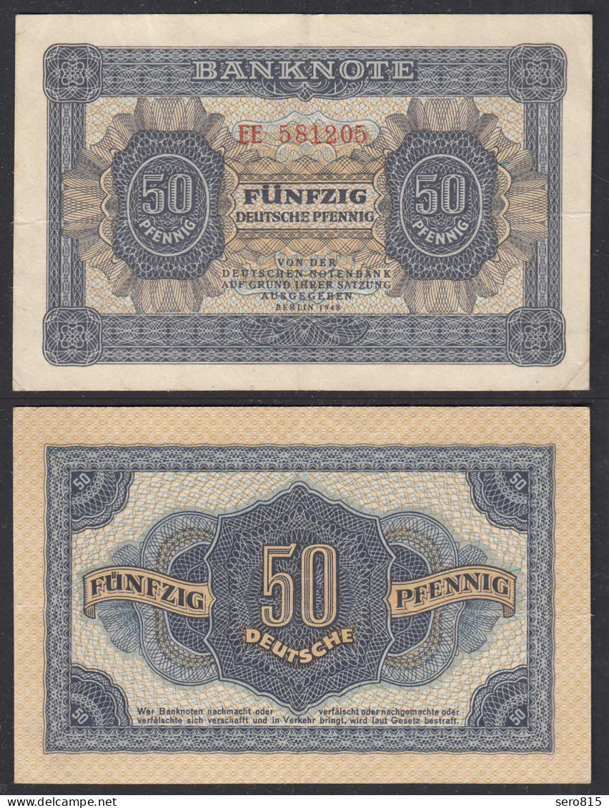 DDR 50 Pfennig 1948 Ro 339b VF (3) Serie EE     (28081 - Autres & Non Classés