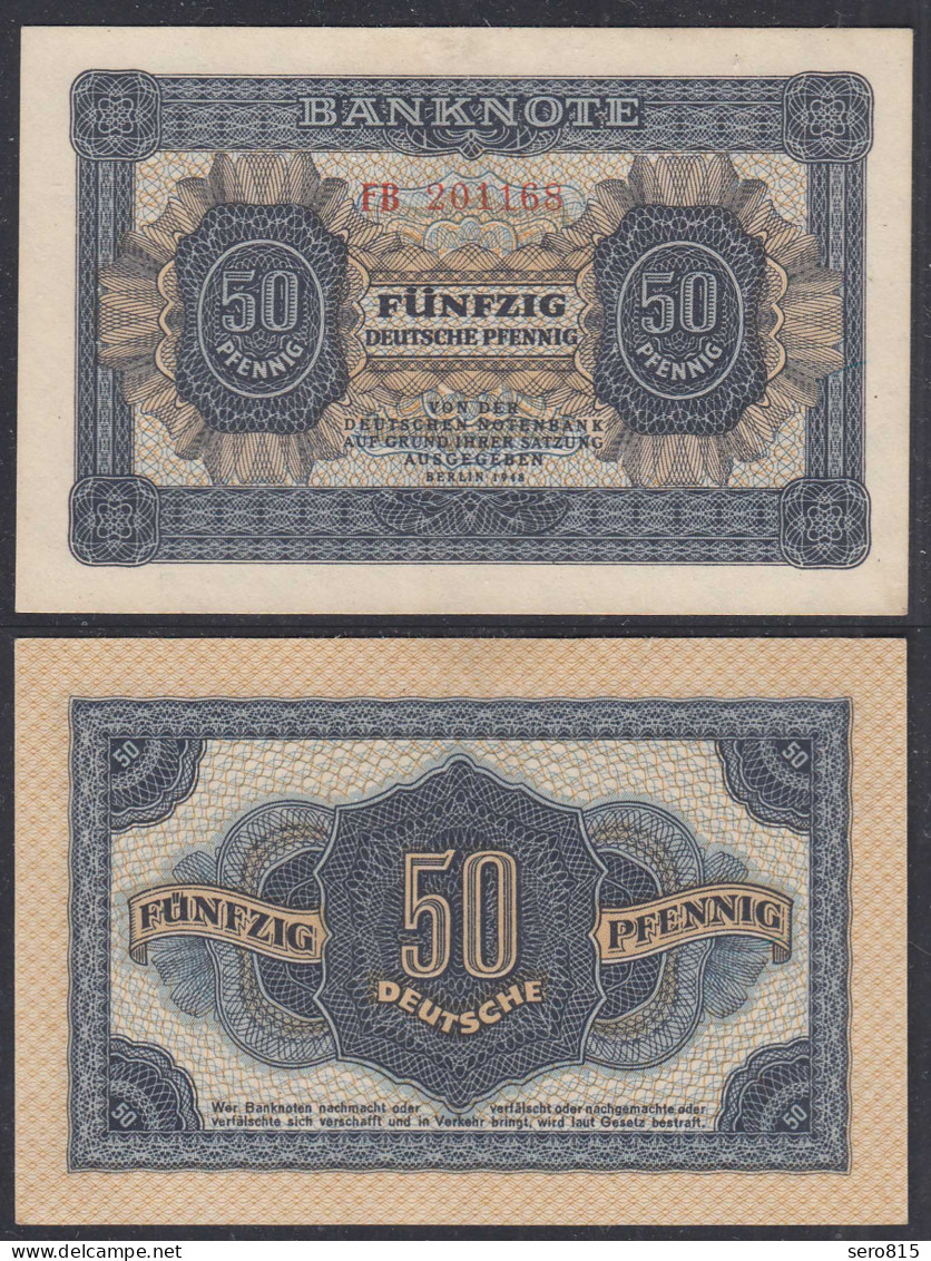 DDR 50 Pfennig 1948 Ro 339b XF+ (2+) Serie FB   (28079 - Sonstige & Ohne Zuordnung