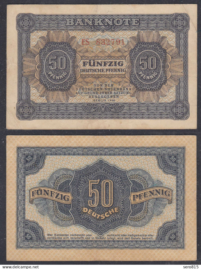 DDR 50 Pfennig 1948 Ro 339b VF (3) Serie ES    (28085 - Sonstige & Ohne Zuordnung