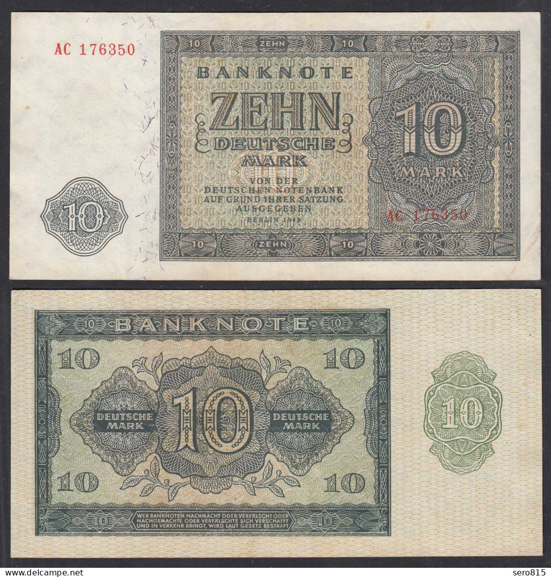 DDR 10 Mark 1948 Ro 343b VF/XF (2/3) Serie AC     (28126 - Other & Unclassified