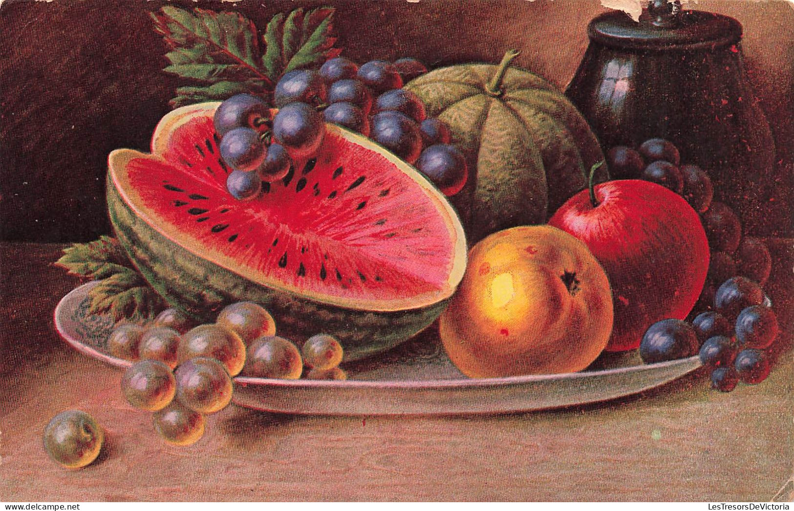 ARTS - Peintures Et Tableaux - Des Fruits Dans Une Assiette - Colorisé - Carte Postale Ancienne - Peintures & Tableaux