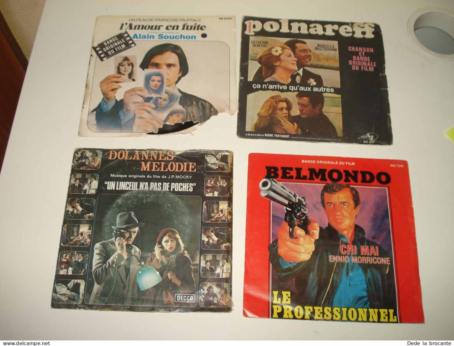 B14/  4 Vinyles  SP - 7" -  Musique Film - Professionnel - Dolanes Mélodie Etc.. - Música De Peliculas