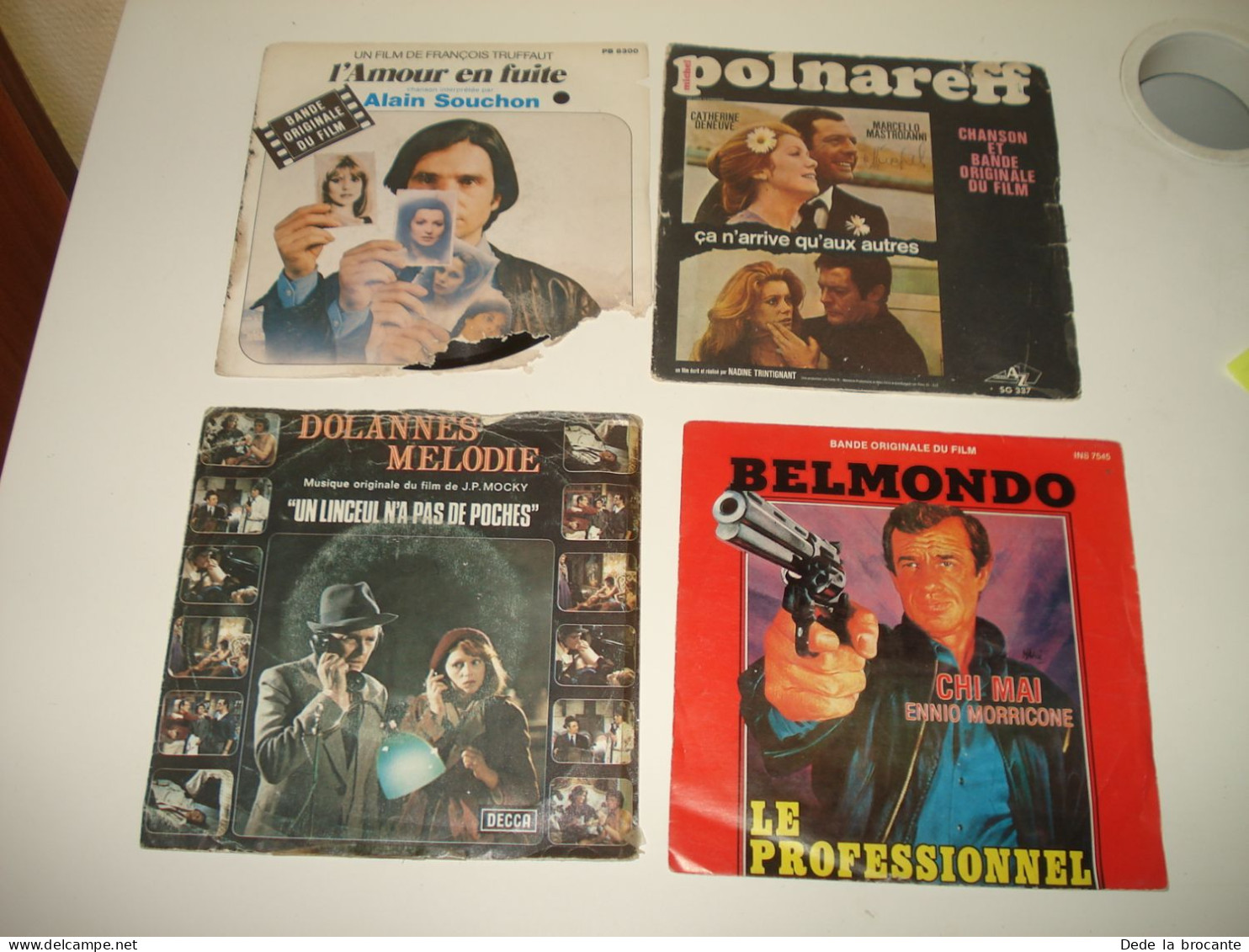 B14/  4 Vinyles  SP - 7" -  Musique Film - Professionnel - Dolanes Mélodie Etc.. - Musique De Films