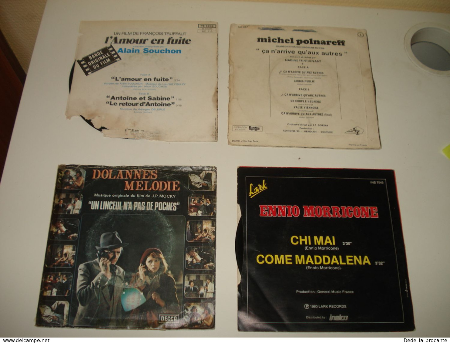 B14/  4 Vinyles  SP - 7" -  Musique Film - Professionnel - Dolanes Mélodie Etc.. - Filmmusik