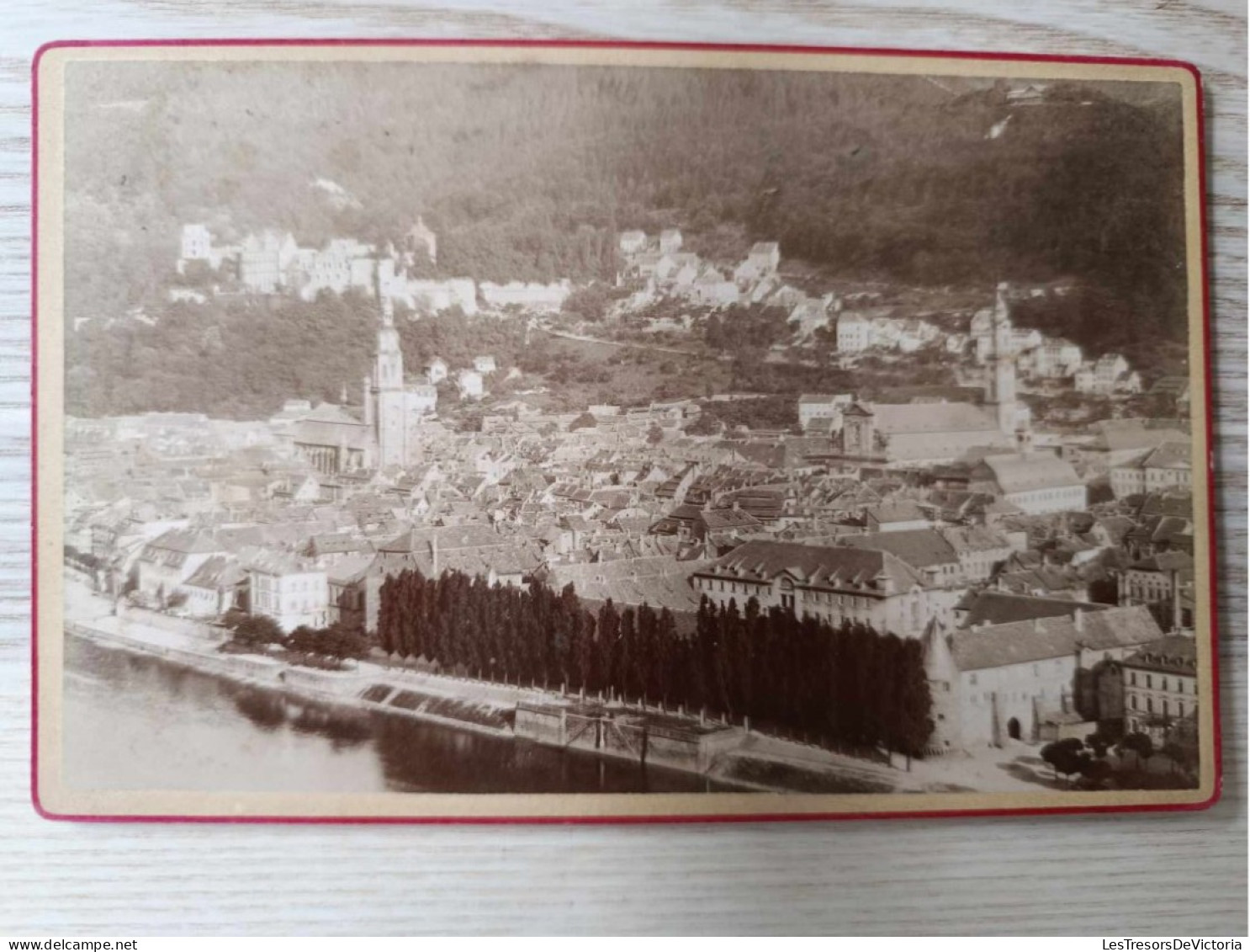 Photographie Ancienne 13/18cm - Panorama D'un Village Au Bord D'un Fleuve - A Identifier - Phot. J.Gunkel - Europa