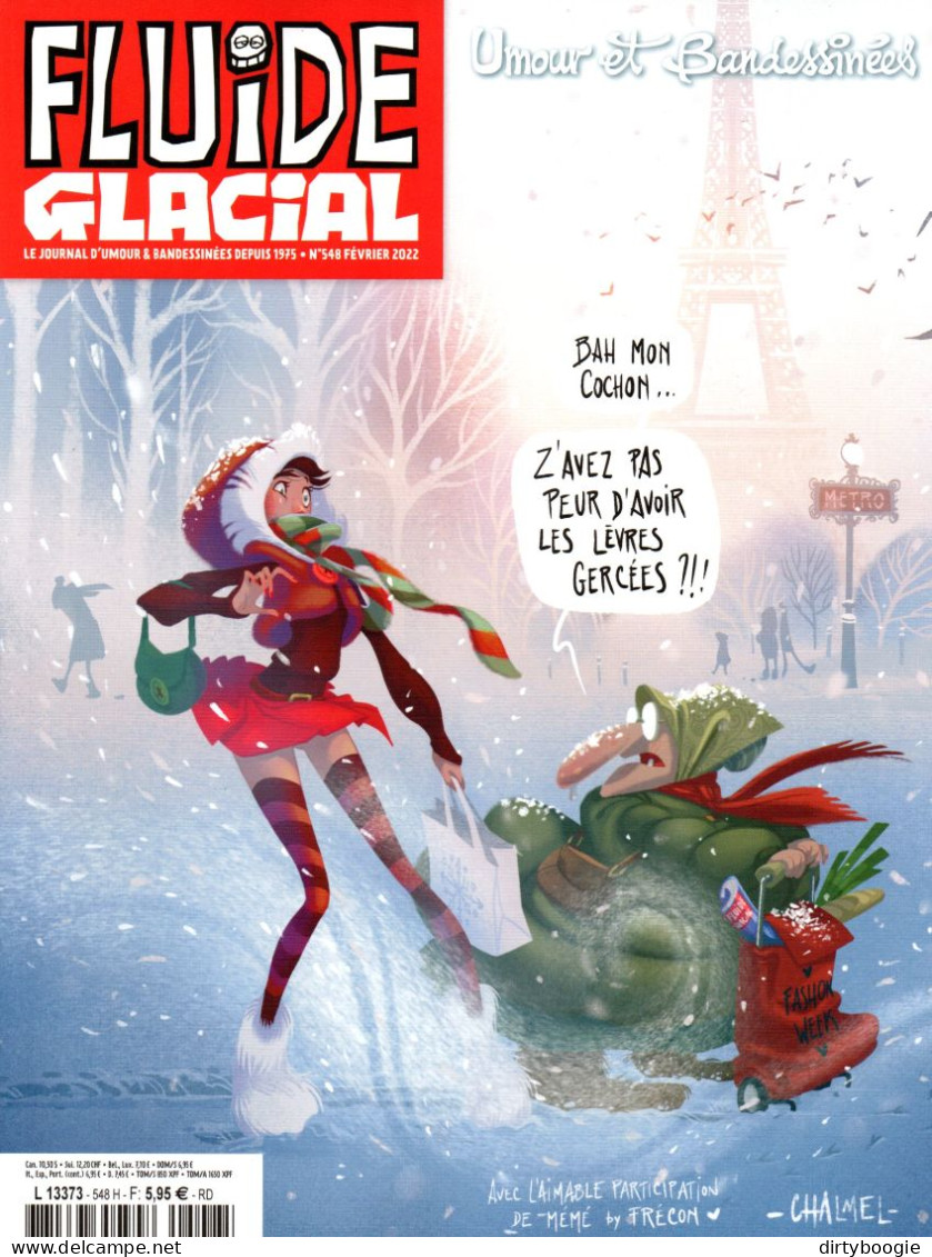 Fluide Glacial N° 548 - Février 2022 - Diego Aranega - Les Mémés - Lefred-Thouron - Fabrice Erre - Goossens - Casoar - Fluide Glacial