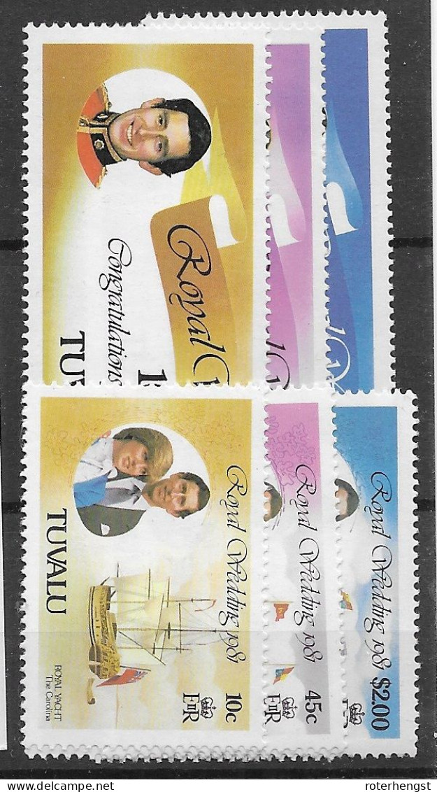 Tuvalu Mnh ** Diana Set 1981 6 Euros - Tonga (1970-...)