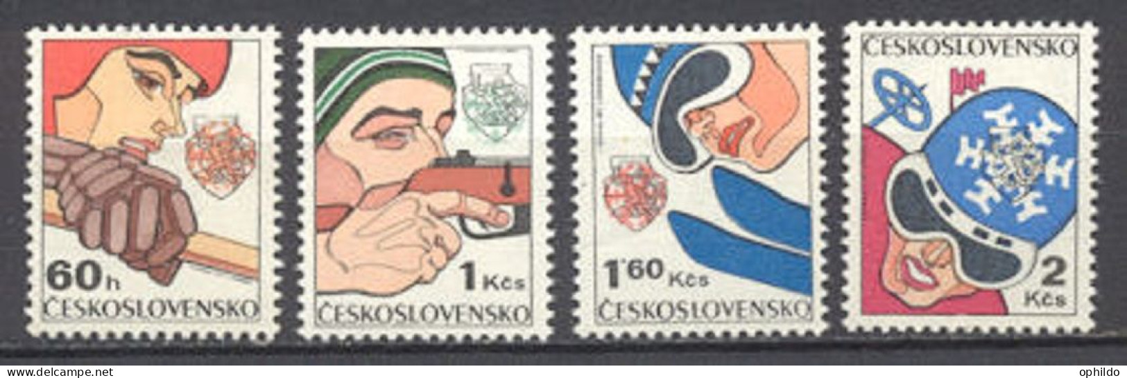 Tchéco  Yvert   2192/2195   * *  TB  Sport - Unused Stamps