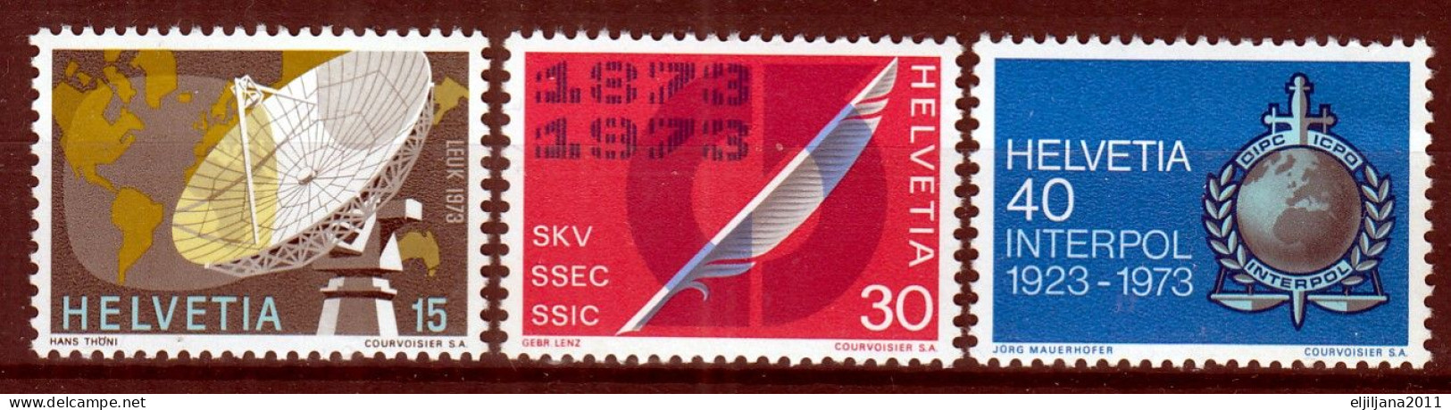 Switzerland / Helvetia / Schweiz / Suisse 1973 ⁕ Annual Events / Jahresereignisse Mi.988-990 ⁕ 3v MNH - Ongebruikt