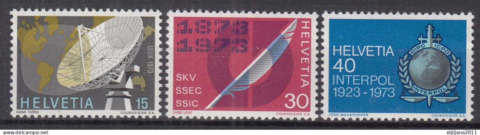 Switzerland / Helvetia / Schweiz / Suisse 1973 ⁕ Annual Events / Jahresereignisse Mi.988-990 ⁕ 3v MNH - Neufs