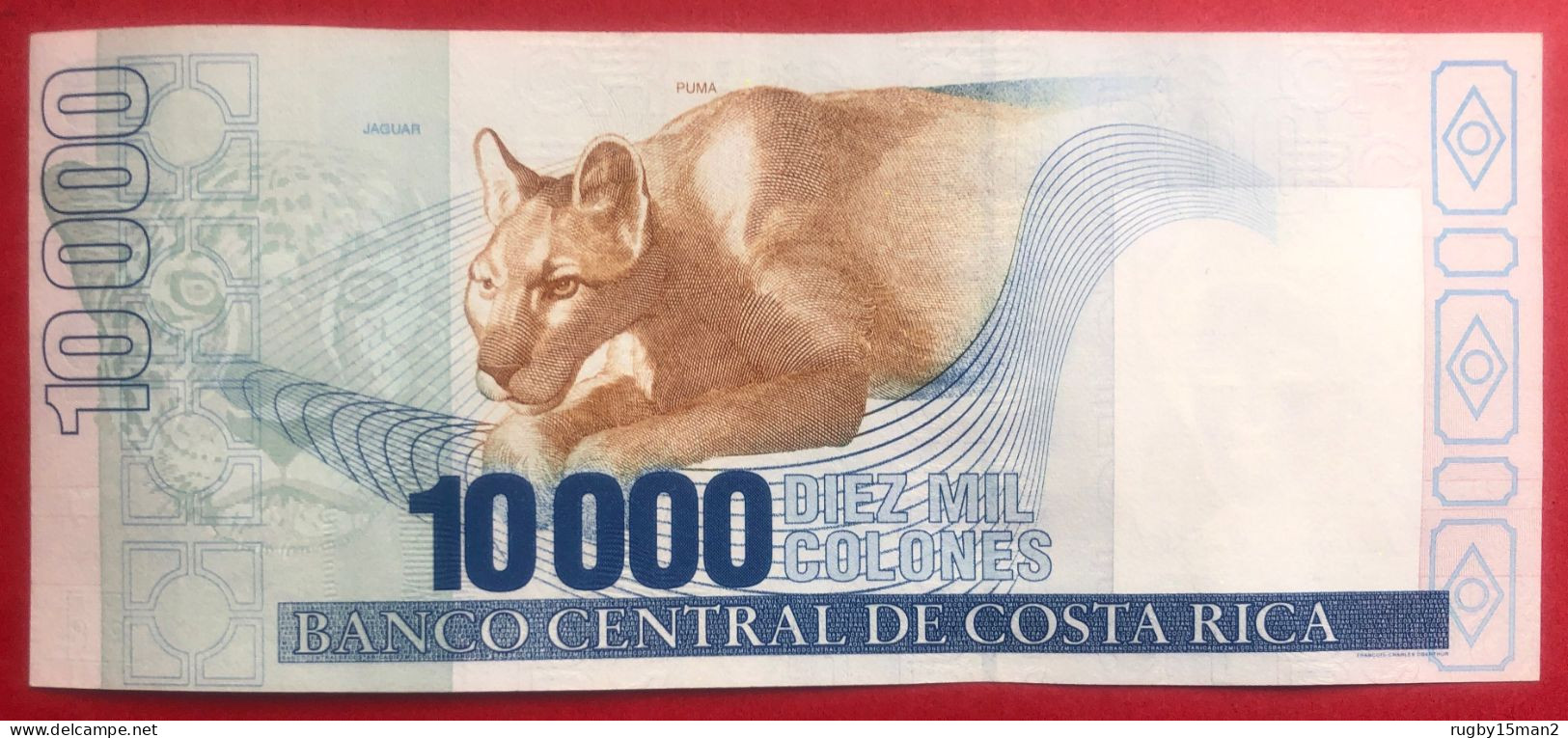 N°45 BILLET DE BANQUE COSTA RICA 10 000 COLONES 2002 - Costa Rica