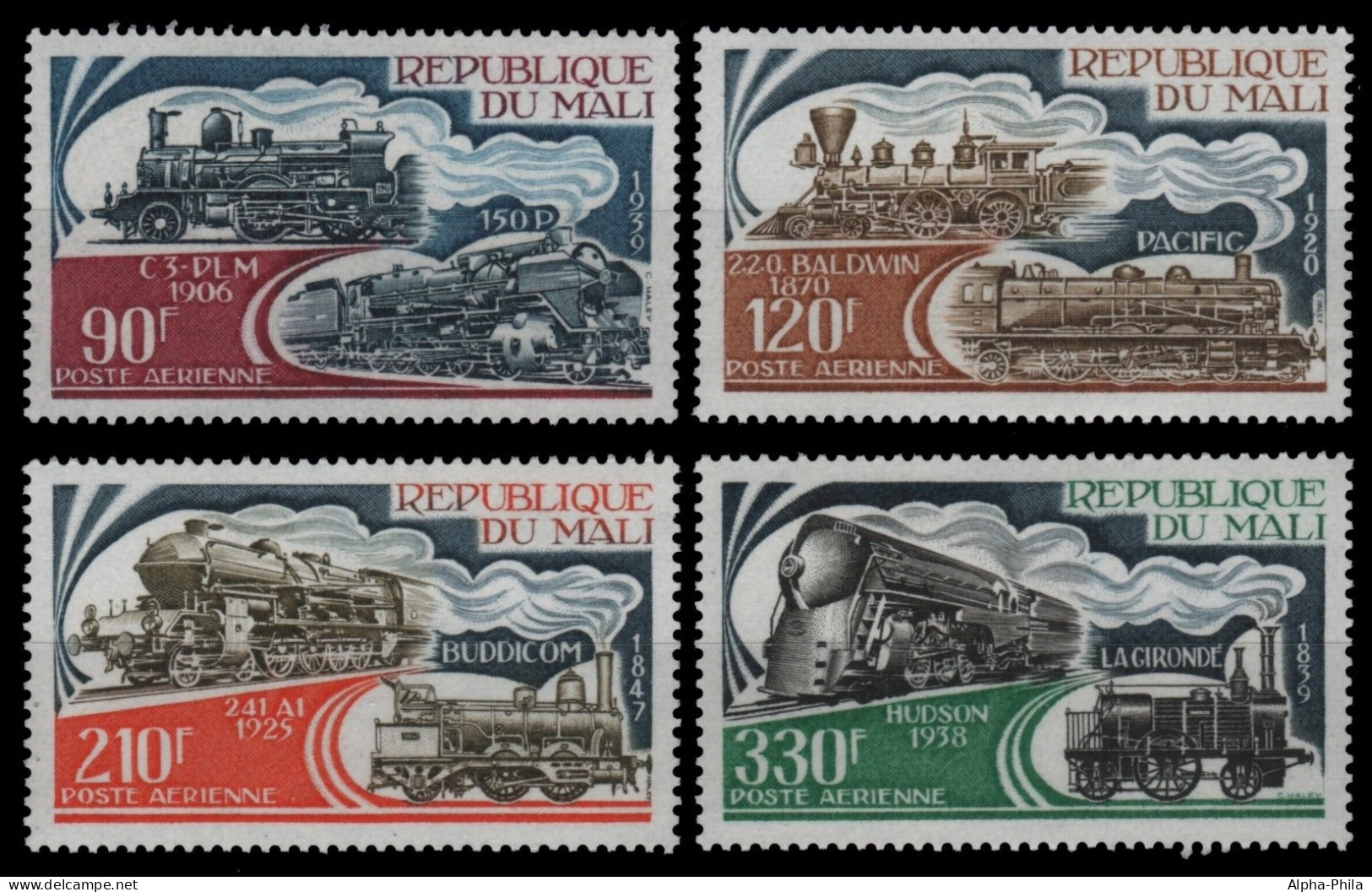 Mali 1974 - Mi-Nr. 456-459 ** - MNH - Eisenbahn / Train - Mali (1959-...)