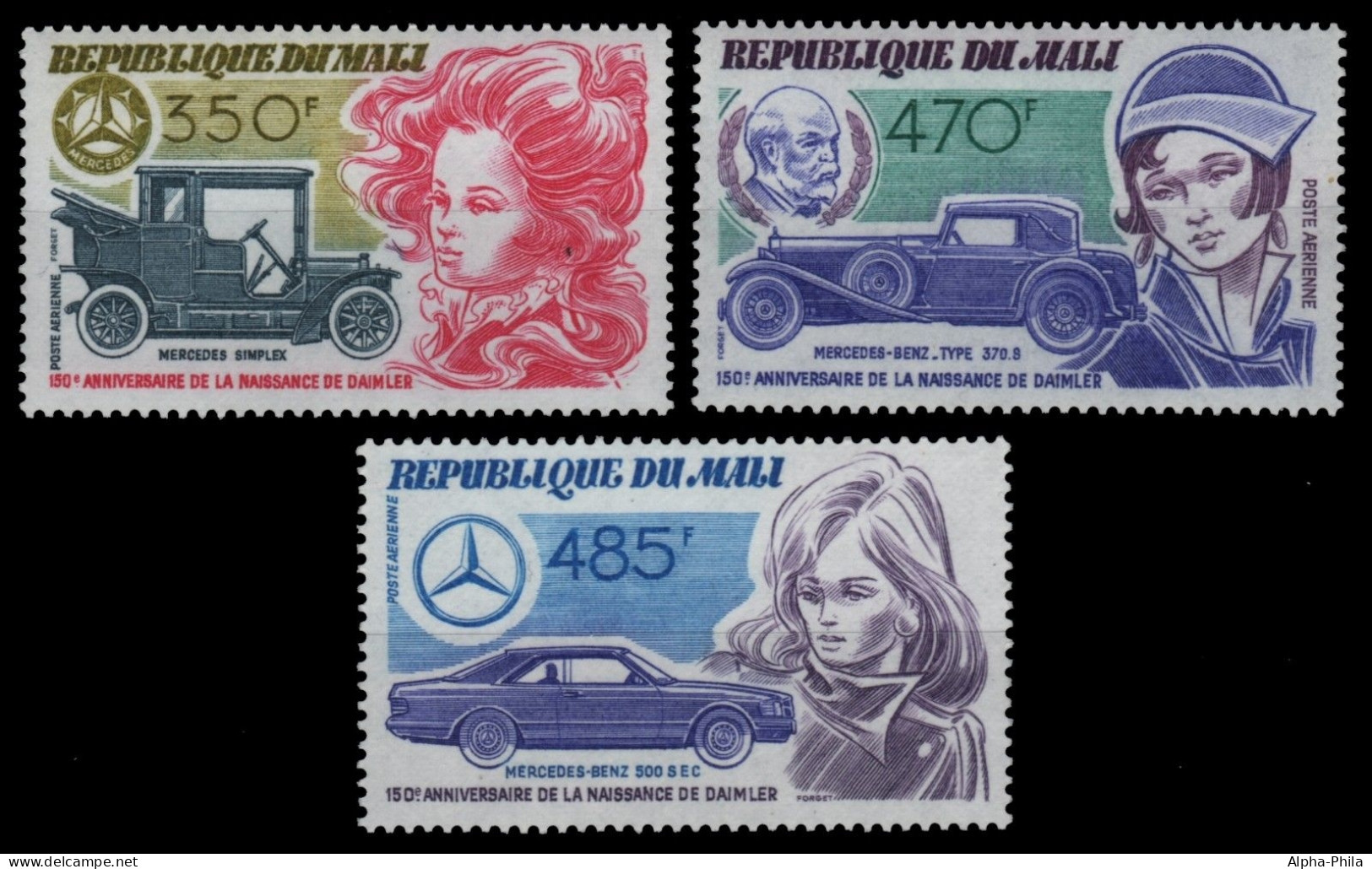 Mali 1984 - Mi-Nr. 1008-1010 ** - MNH - Autos / Cars - Mali (1959-...)