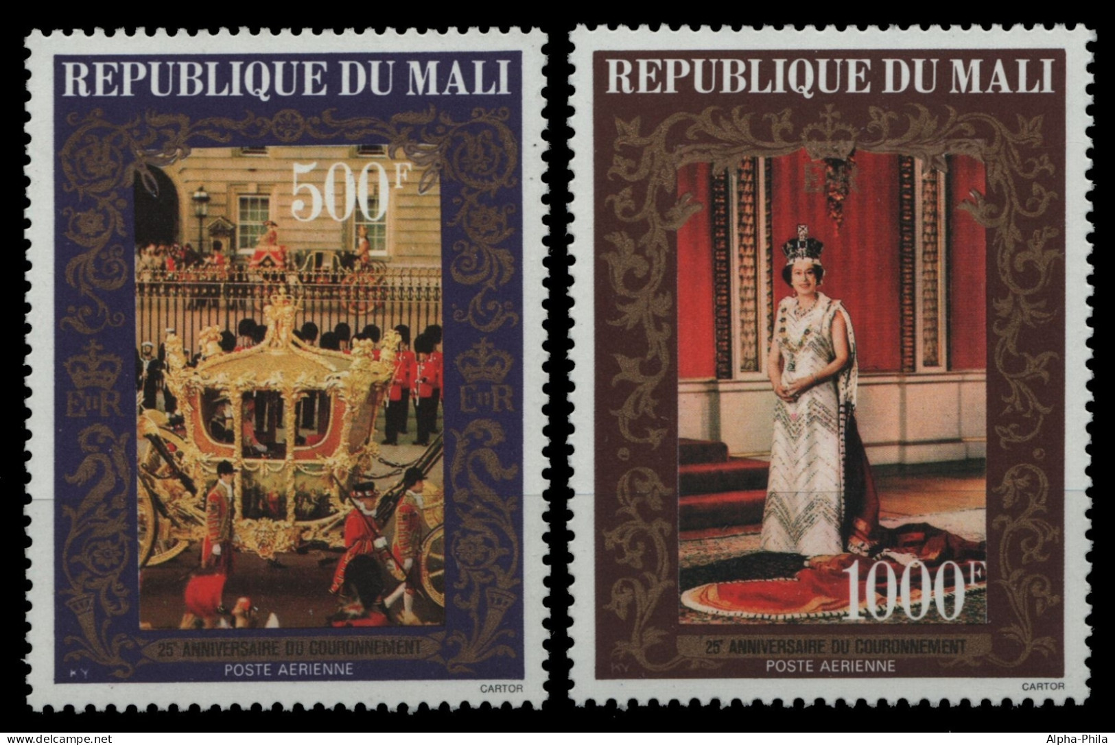 Mali 1978 - Mi-Nr. 663-664 ** - MNH - Queen Elisabeth II - Malí (1959-...)