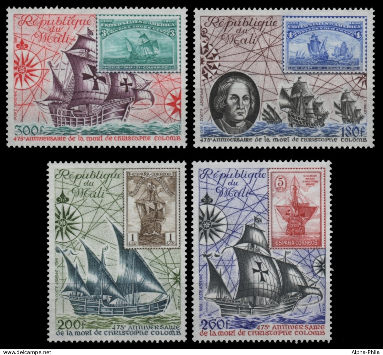 Mali 1981 - Mi-Nr. 864-867 ** - MNH - Schiffe / Ships - Columbus - Malí (1959-...)