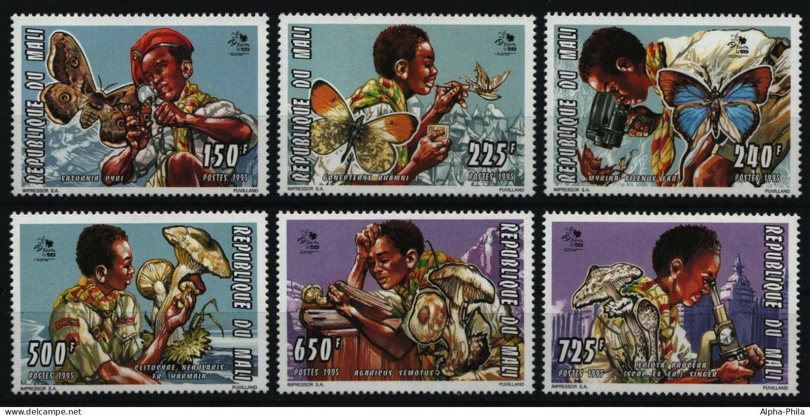 Mali 1995 - Mi-Nr. 1351-1356 A ** - MNH - Pfadfinder / Scouts - Malí (1959-...)