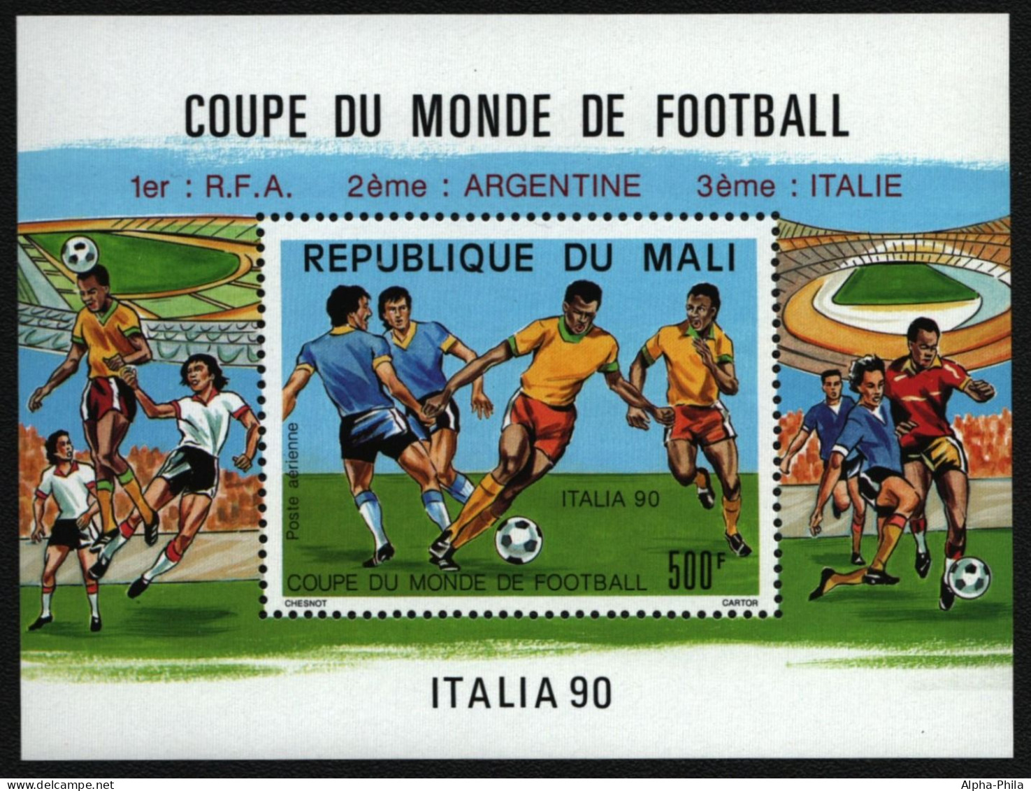 Mali 1990 - Mi-Nr. Block 29 ** - MNH - Fußball / Soccer - Malí (1959-...)