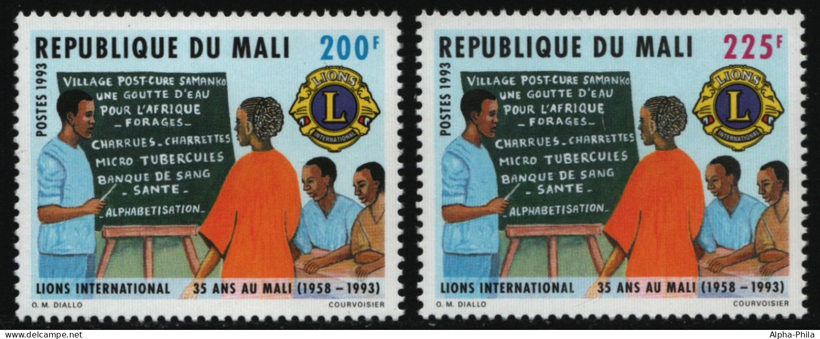 Mali 1993 - Mi-Nr. 1189-1190 ** - MNH - Lions Club - Malí (1959-...)