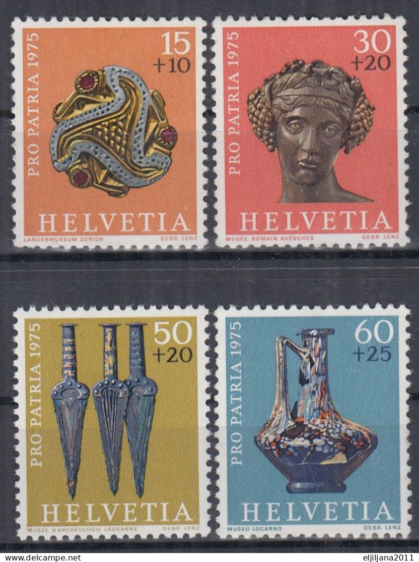 Switzerland / Helvetia / Schweiz / Suisse 1975 ⁕ Pro Patria Mi.1053-1056 ⁕ 4v MNH - Neufs