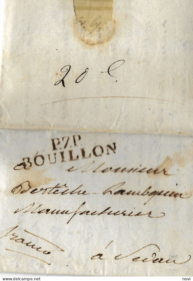 Port Payé De Bouillon - 1794-1814 (Période Française)