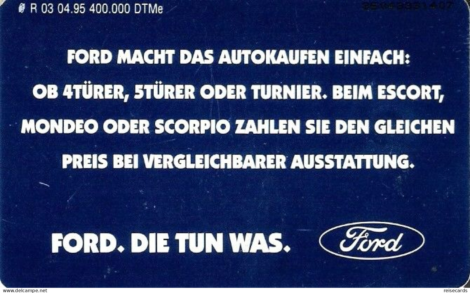 Germany: Telekom R 03 04.95 Ford - R-Series : Regionali