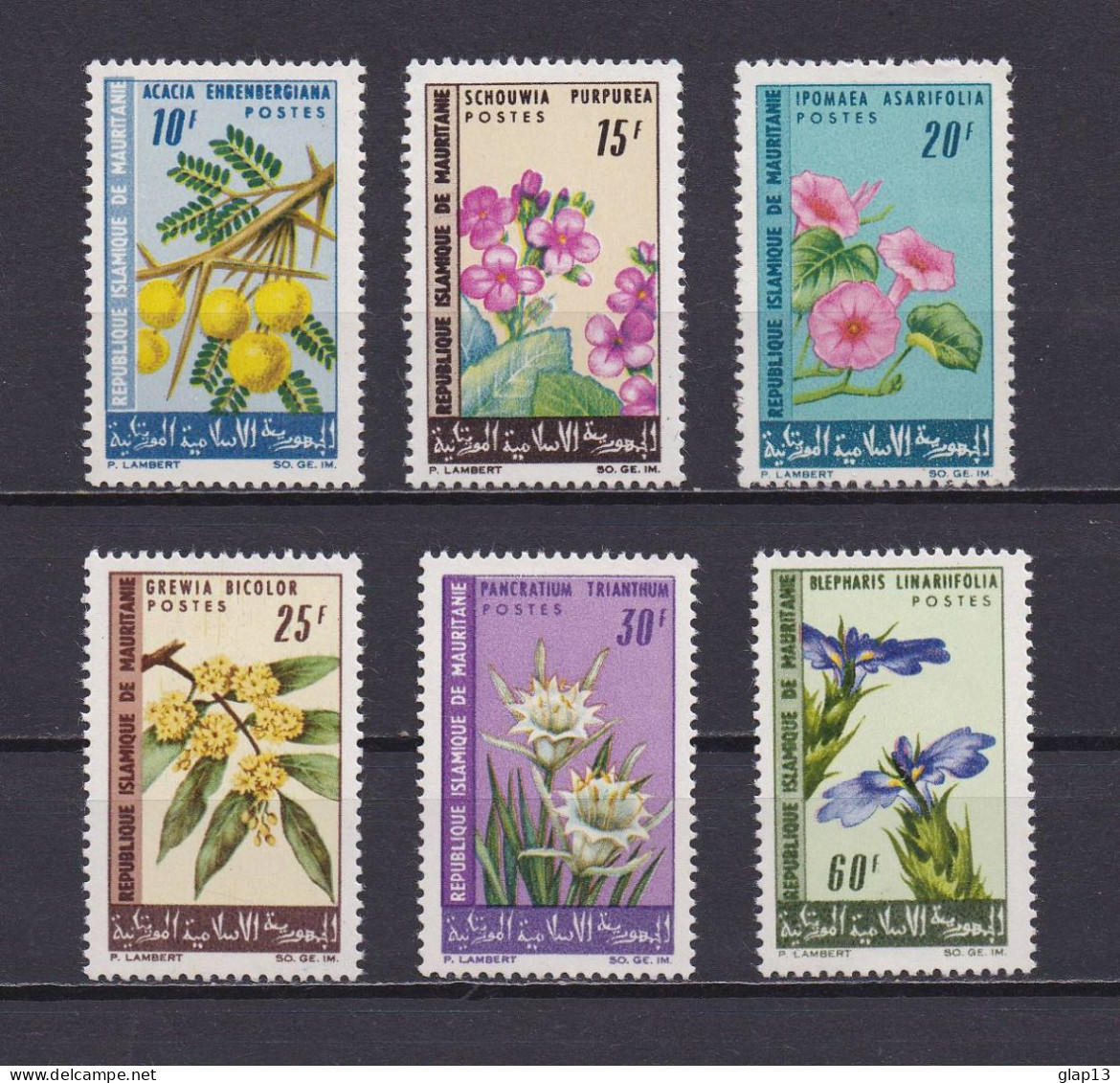 MAURITANIE 1966 TIMBRE N°208/13 NEUF** FLEURS - Mauretanien (1960-...)