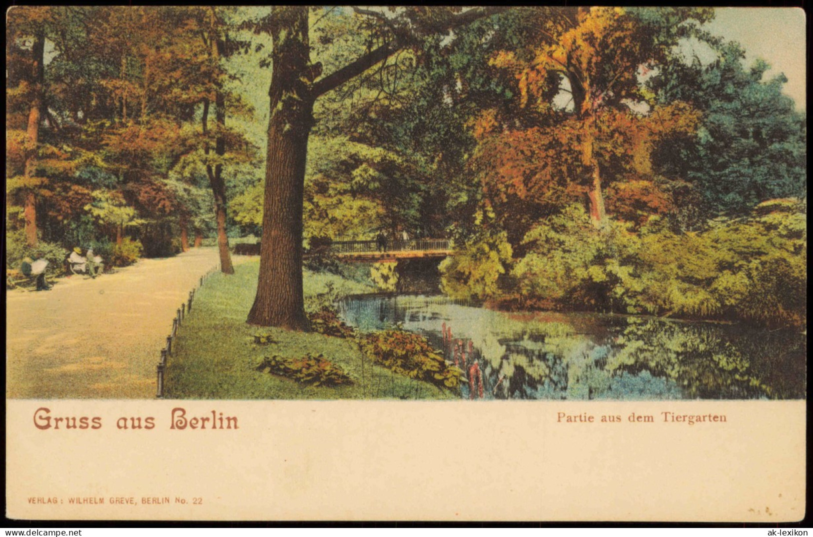 Ansichtskarte Tiergarten-Berlin Partie Aus Dem Tiergarten, Brücke 1912 - Tiergarten