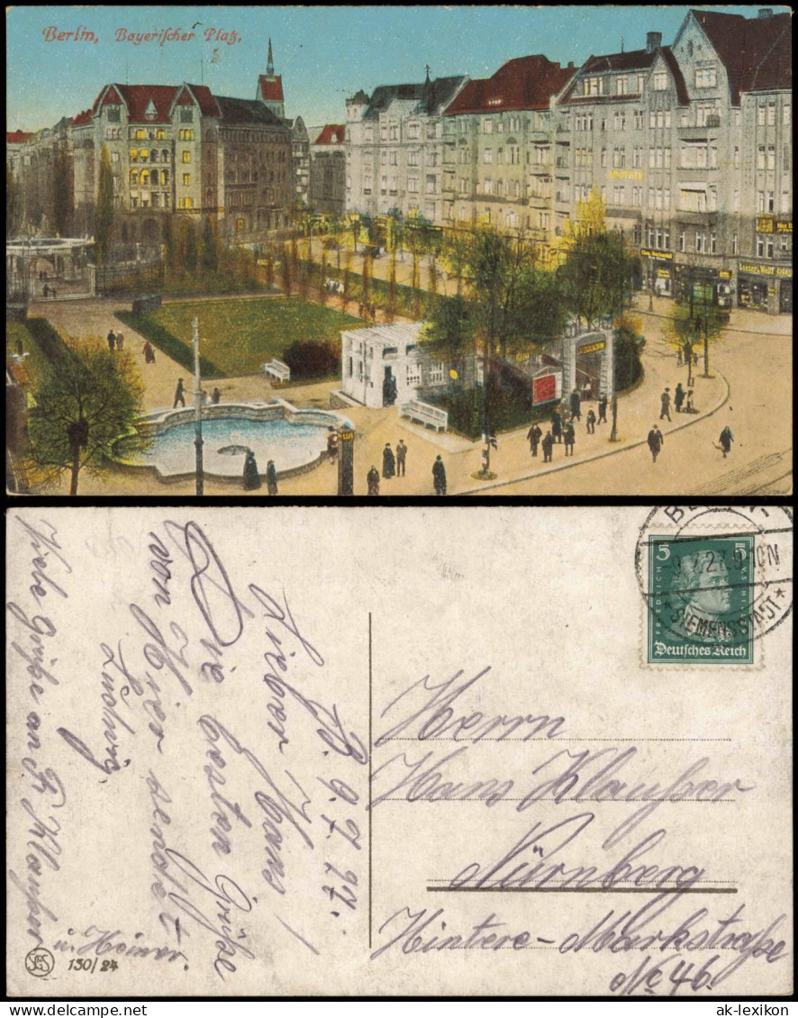 Ansichtskarte Schöneberg-Berlin Bayerischer Platz, Beleuchtet 1927 - Schoeneberg