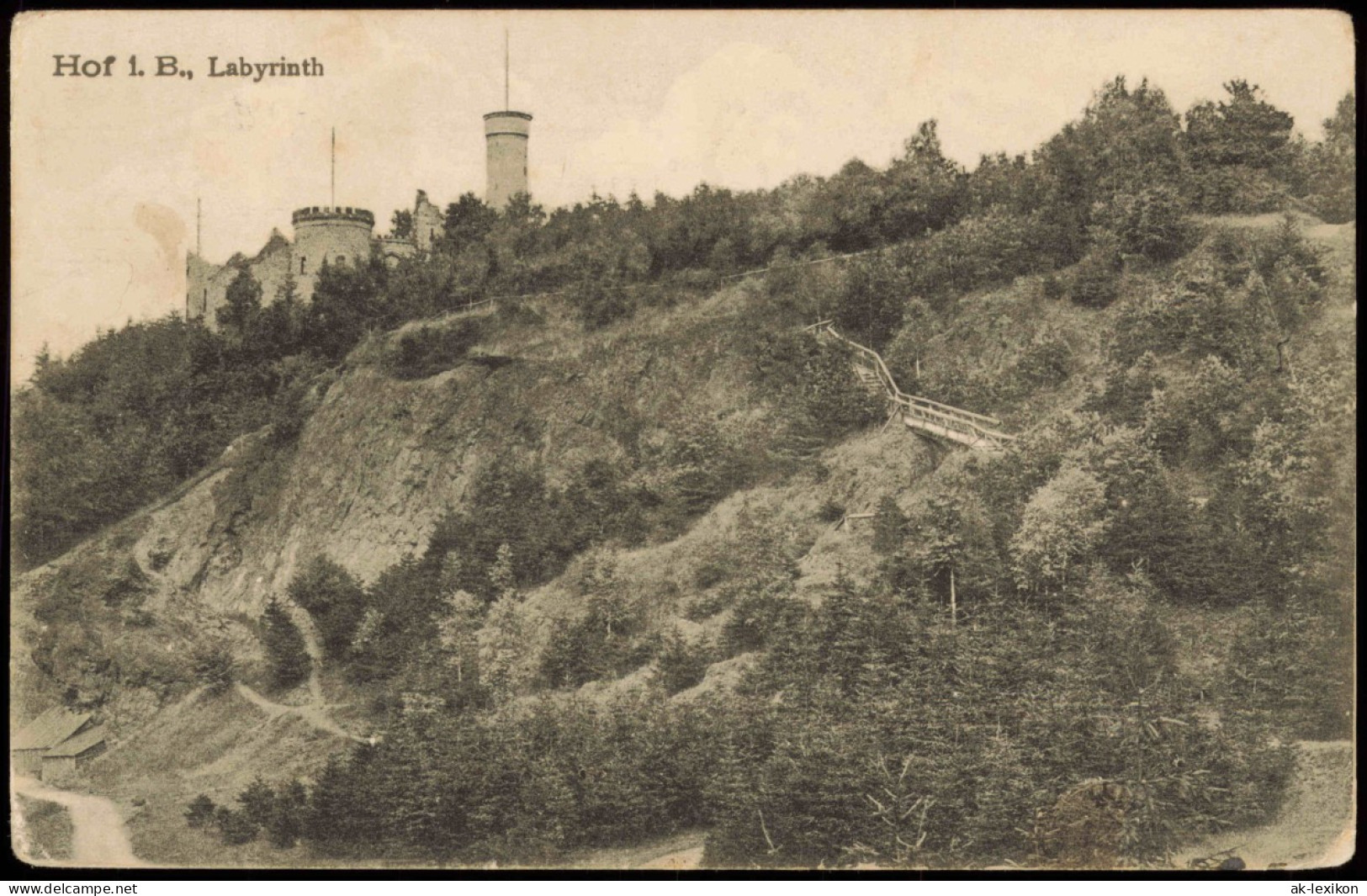 Ansichtskarte Hof (Saale) Labyrinth 1911 - Hof