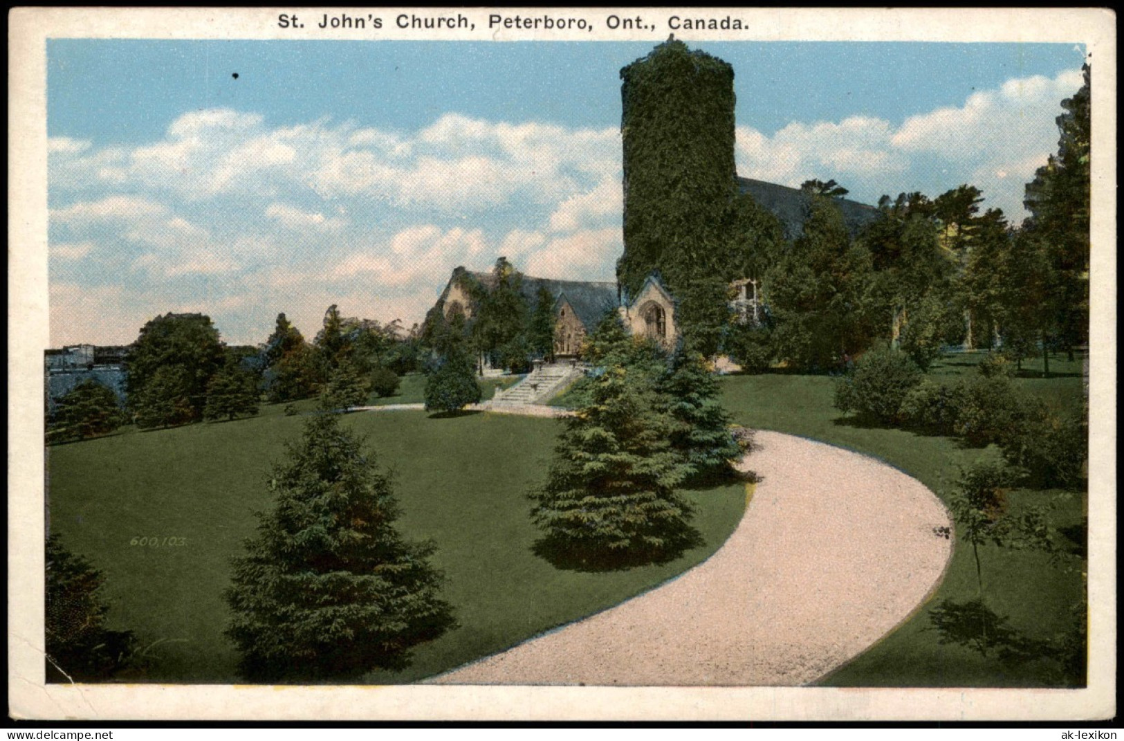 Postcard Peterboro St. John's Church, Peterboro, Ontario, Canada 1930 - Other & Unclassified