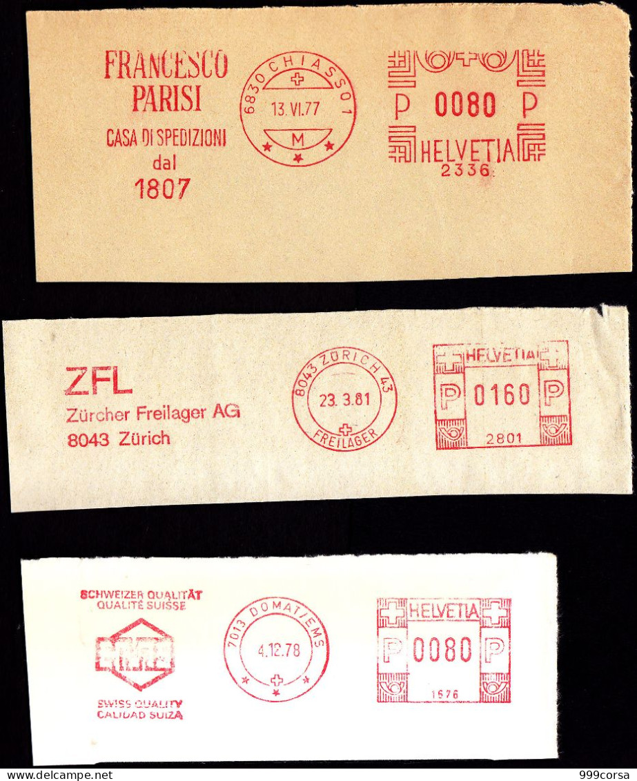 Svizzera, F.Parisi, ZFL, Schweizer Qualitat, Basel, Targhette Su A.m.,Basel Und Sein Zoo Targhette Diverse(DZ) - Postage Meters