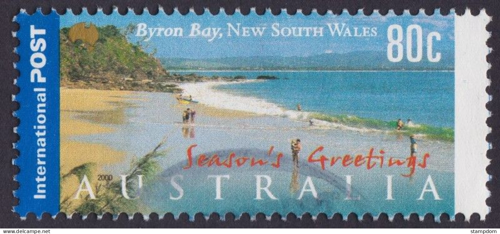 AUSTRALIA  2000 Tourist Attractions 80c Byron Bay Sc#1925 USED @O272 - Used Stamps