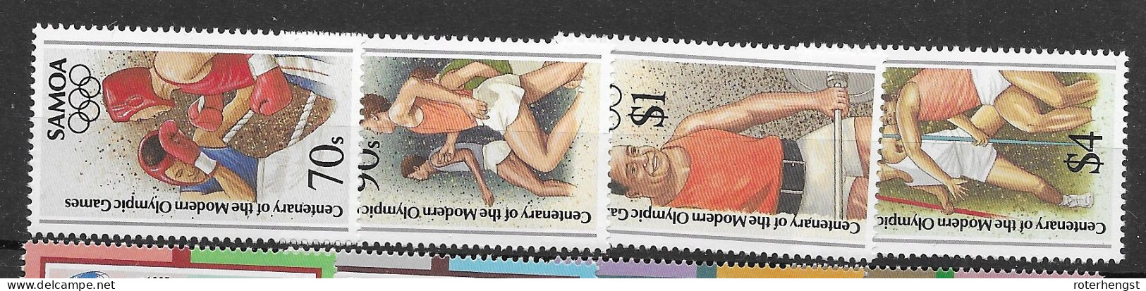 Samoa Set Mnh ** 1996 7 Euros Sports Boxing - Samoa