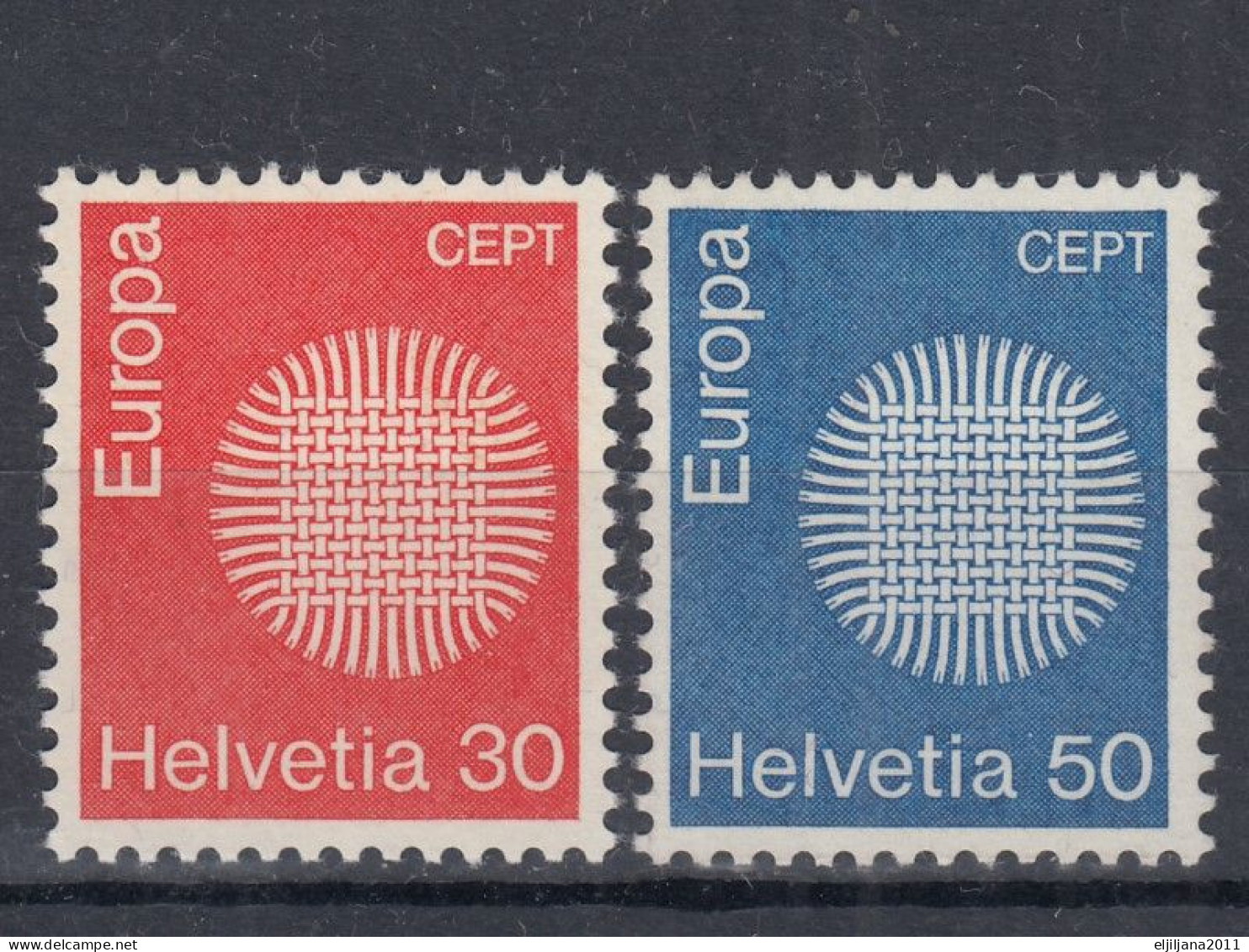 Switzerland / Helvetia / Schweiz / Suisse 1970 ⁕ Europa Cept Mi.923-924 ⁕ 2v MNH - Neufs