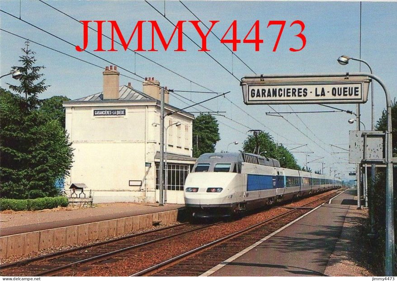 CPM - GARANCIERES - LA  QUEUE LES YVELINES - Ligne De PARIS-MONTPARNASSE à DREUX - Photo-Edit. S. Baliziaux - - Stations With Trains