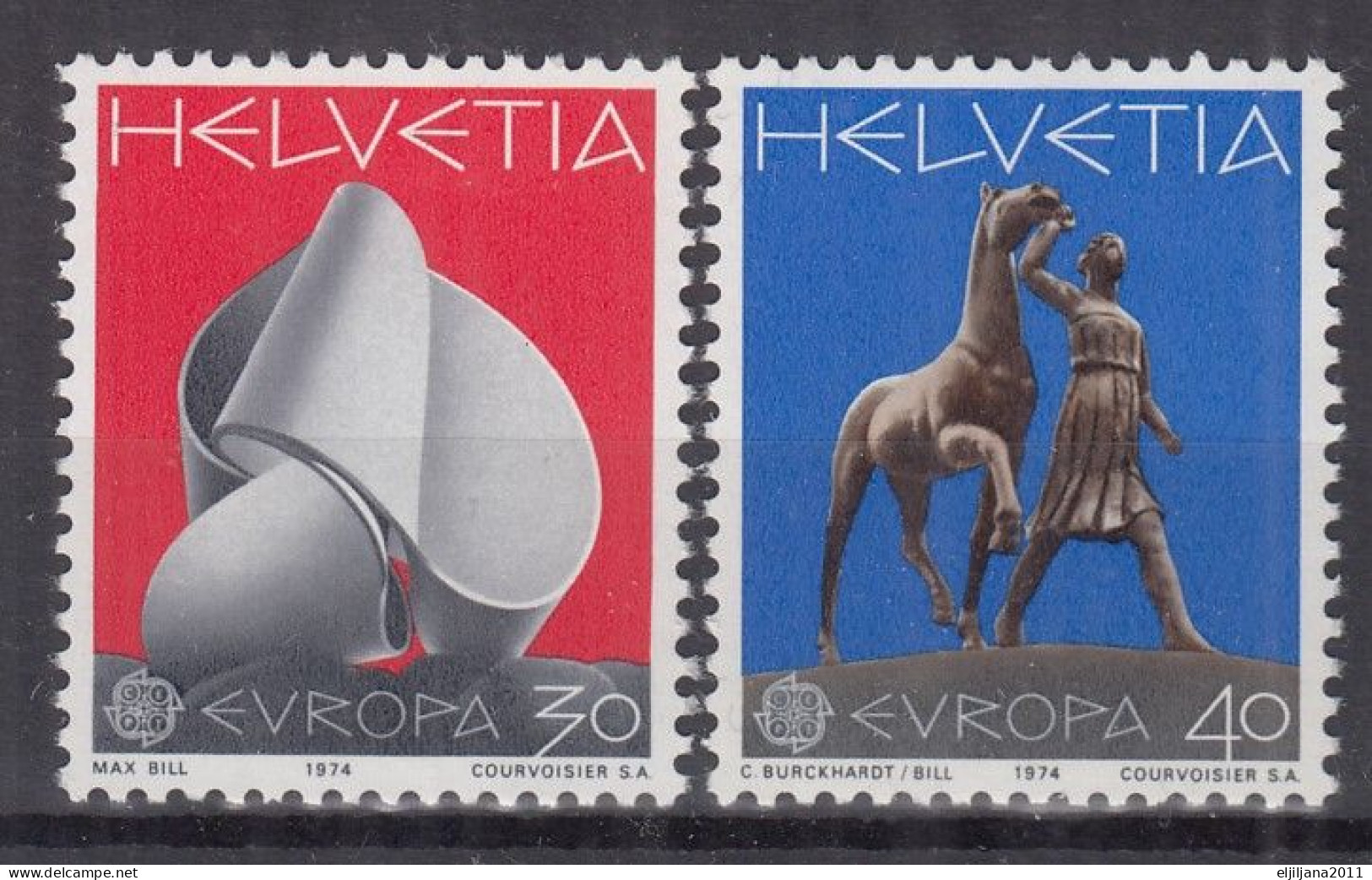 Switzerland / Helvetia / Schweiz / Suisse 1974 ⁕ Europa Cept Mi.1029/30 ⁕ 2v MNH - Neufs