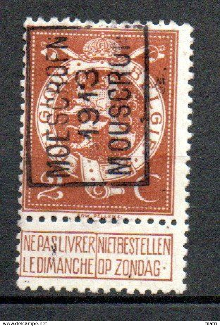 2230 Voorafstempeling Op Nr 109 - MOESCRON 1913 MOUSCRON - Positie A - Rollenmarken 1910-19