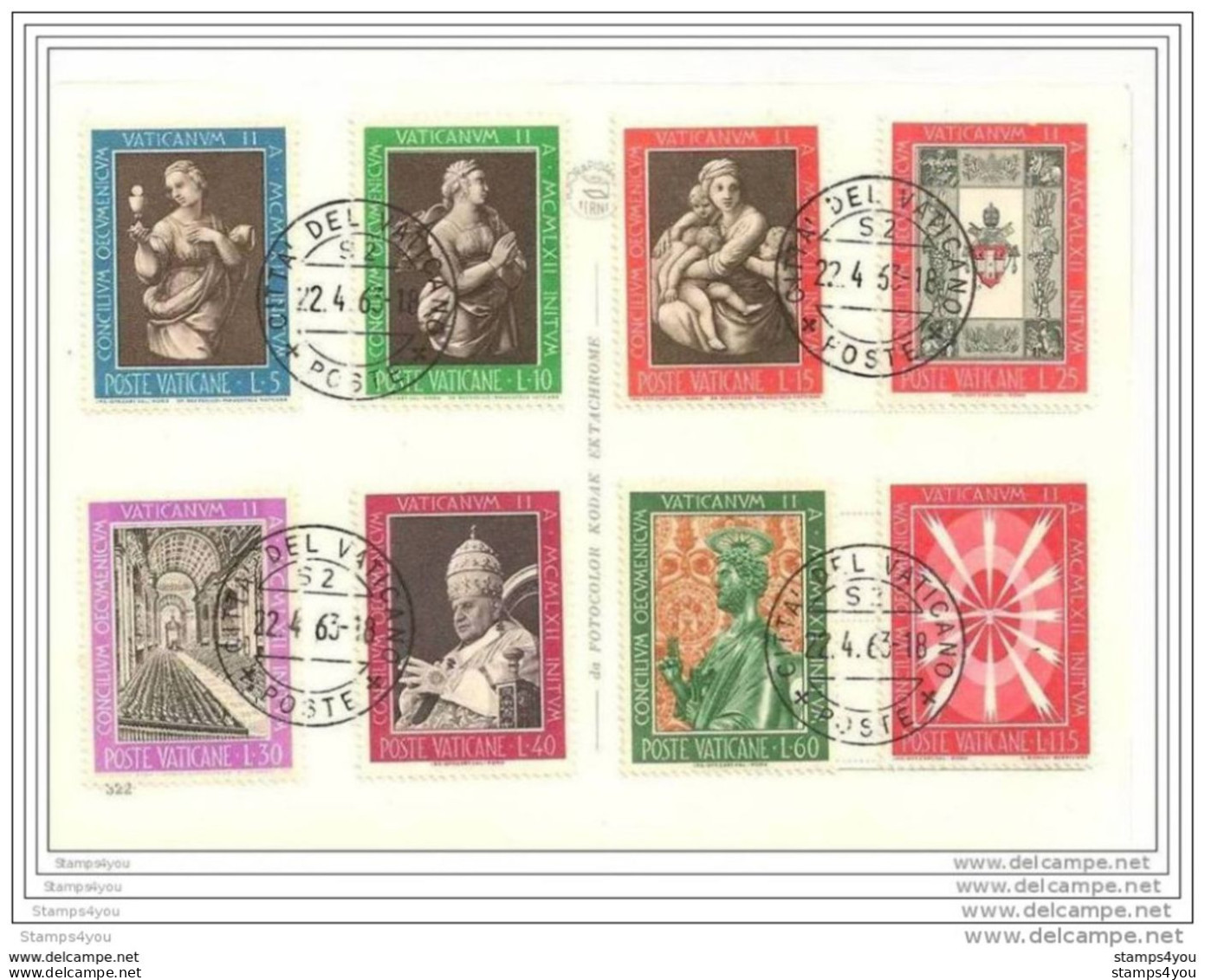 217 - 12 - Carte Du Vatican 1963 - Brieven En Documenten