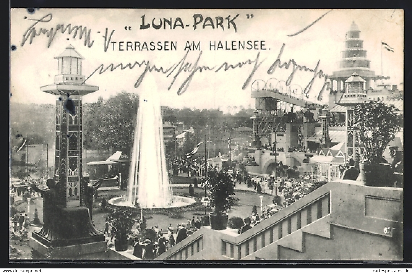 AK Berlin-Halensee, Luna-Park, Terrassen Am Halensee  - Wilmersdorf