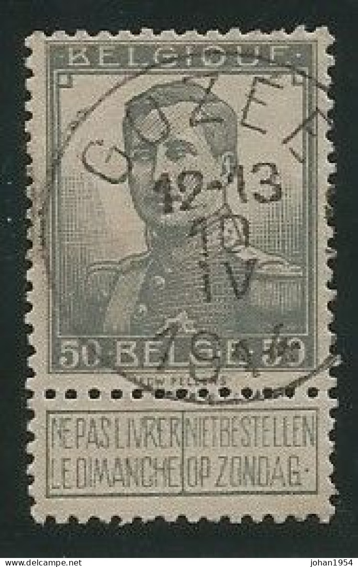 N°115, Afst. GOZEE 10/04/1914 - COBA € 30 - 1912 Pellens